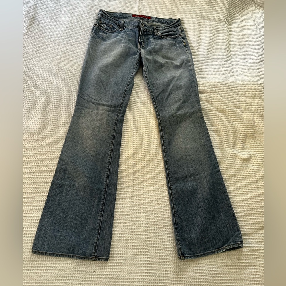 Express X2 Blue Women's Low Rise Flare Denim Jeans size 30
